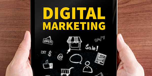A digital marketing notebook containing the different automation tools for online marketing